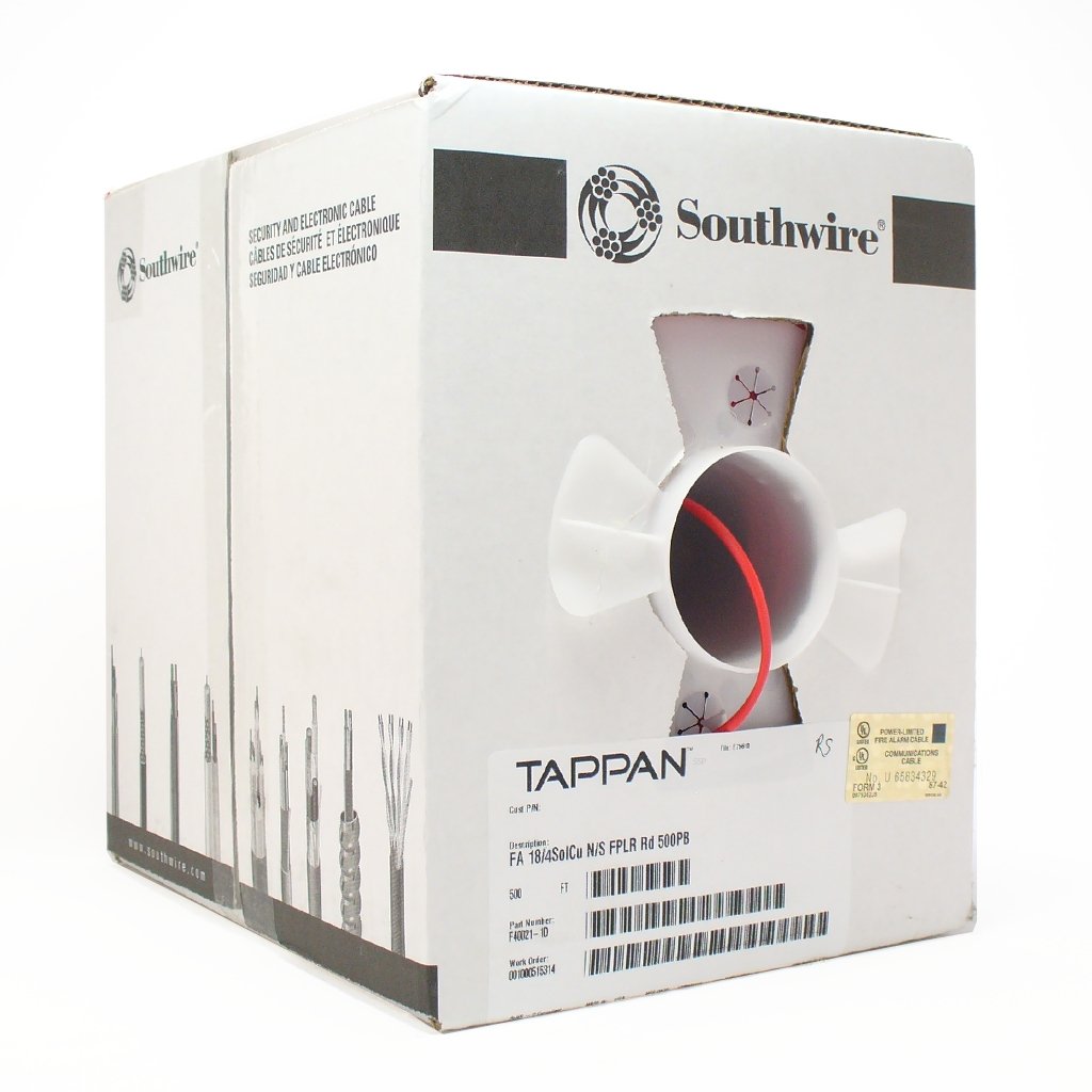 500 ft. roll of 18 ga. 4 conductor solid FIRE wire