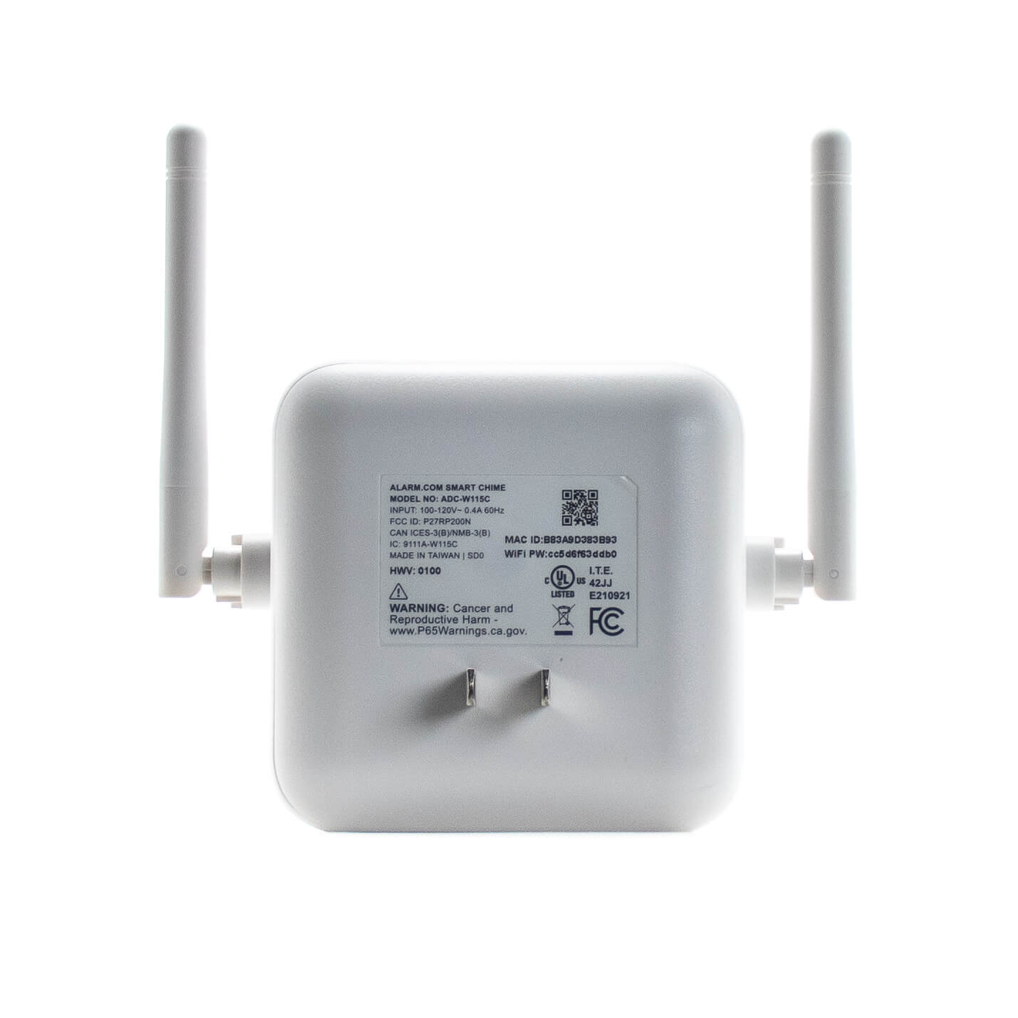 ADCW115C Wireless Doorbell Chime With WiFi Extender