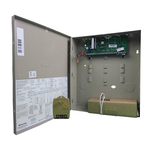 Honeywell Ademco Vista 20P control board with cabinet and transformer