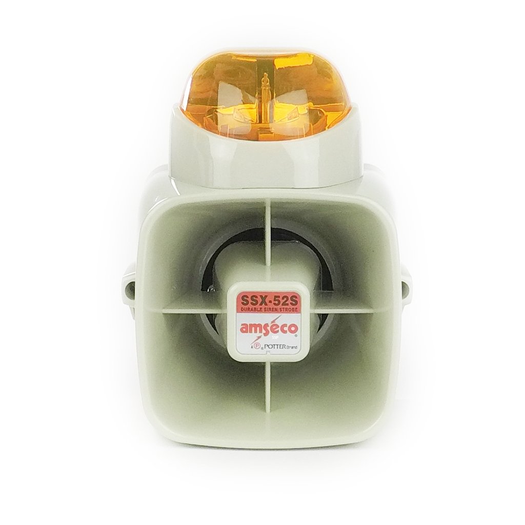 POT-SSX52SA Indoor/Outdoor 15W Siren with Amber Strobe