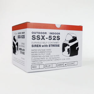 POT-SSX52SA Indoor/Outdoor 15W Siren with Amber Strobe