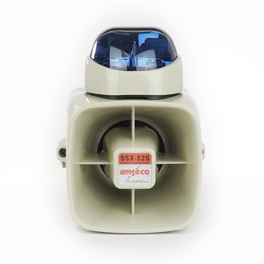 POT-SSX52SB Indoor/Outdoor 15W Siren with Blue Strobe