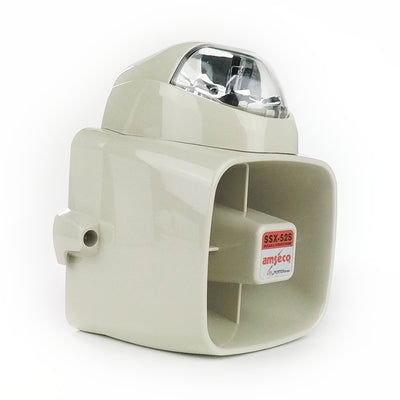 POT-SSX52SC Indoor/Outdoor 15W Siren with Clear Strobe