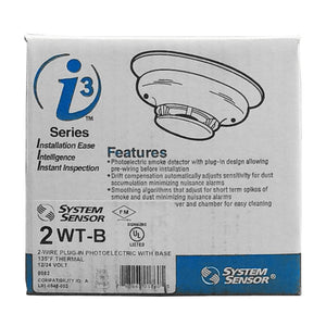System Sensor 2WT-B Two Wire Smoke Detector With Built-In Heat Sensor