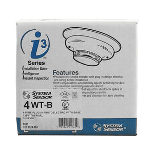 System Sensor 4WT-B Four Wire Smoke Detector With Built-In Heat Sensor
