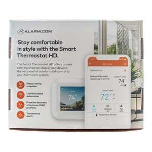 Alarm.com ADC-T40K-HD-W Smart Color Touchscreen Thermostat - White