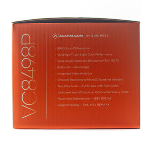 Alarm.Com ADC-VC8498P Prism Series 8MP Fixed Dome Camera