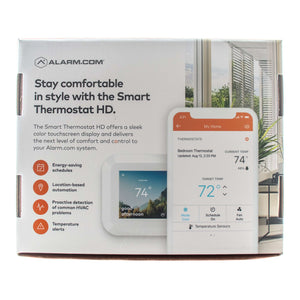 Alarm.com ADC-T40K-HD-W Smart Color Touchscreen Thermostat - White