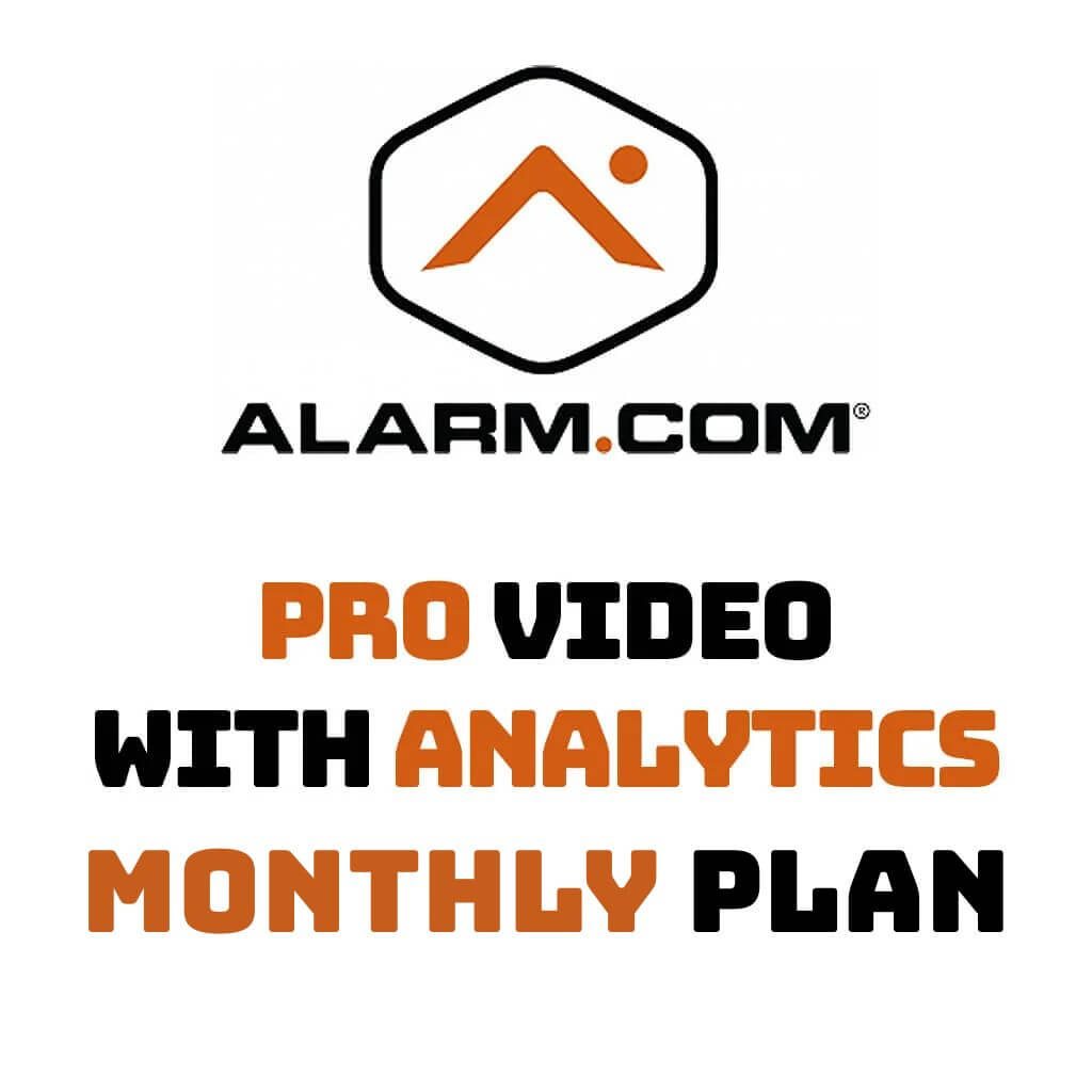 Alarm.com Pro Video With Analytics Service Monthly Plan - NO CONTRACT