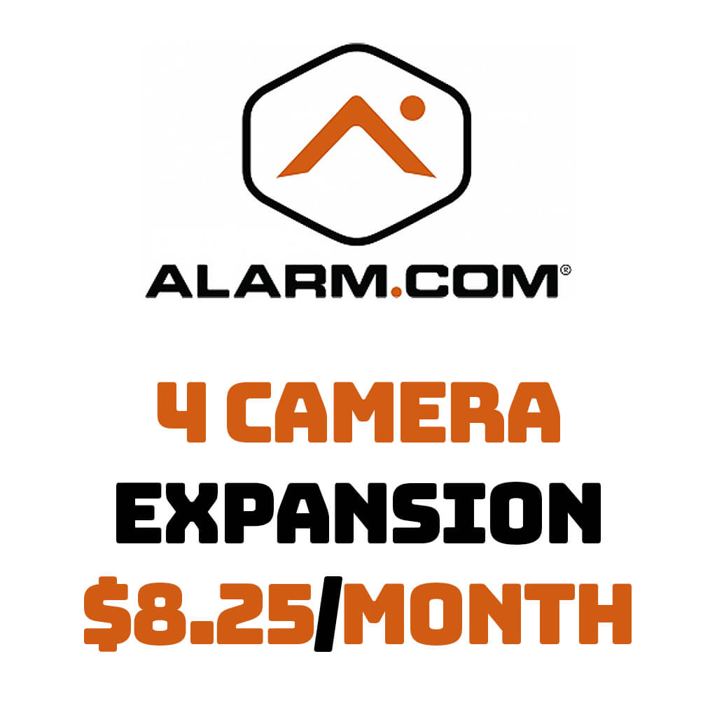4 Camera Expansion For Alarm.com Video Services For $8.25/month - $0 setup fee today