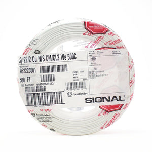 500 ft. roll of 22 ga. 2 conductor solid wire