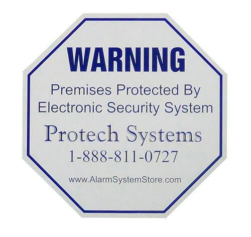 Alarm system warning decal stickers