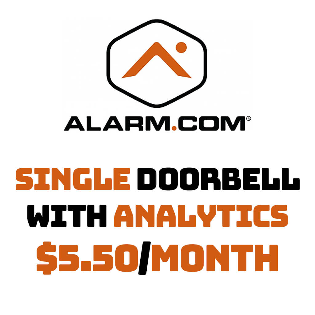 Alarm.com Single Doorbell Service With Analytics For $5.50/month - $0 setup fee today